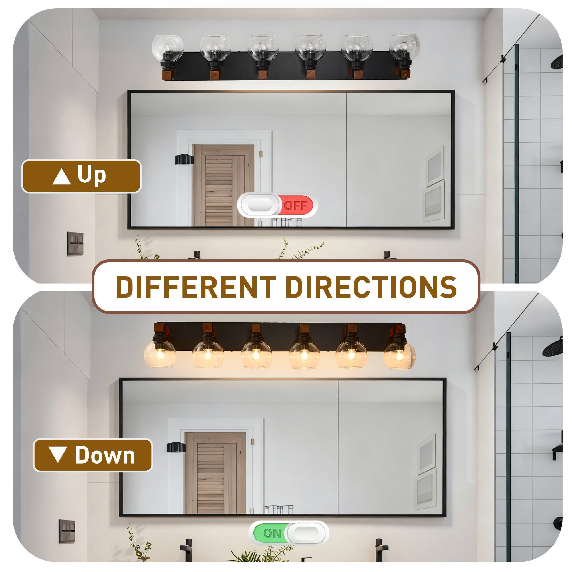 Up OFF  
Down ON  

DIFFERENT DIRECTIONS