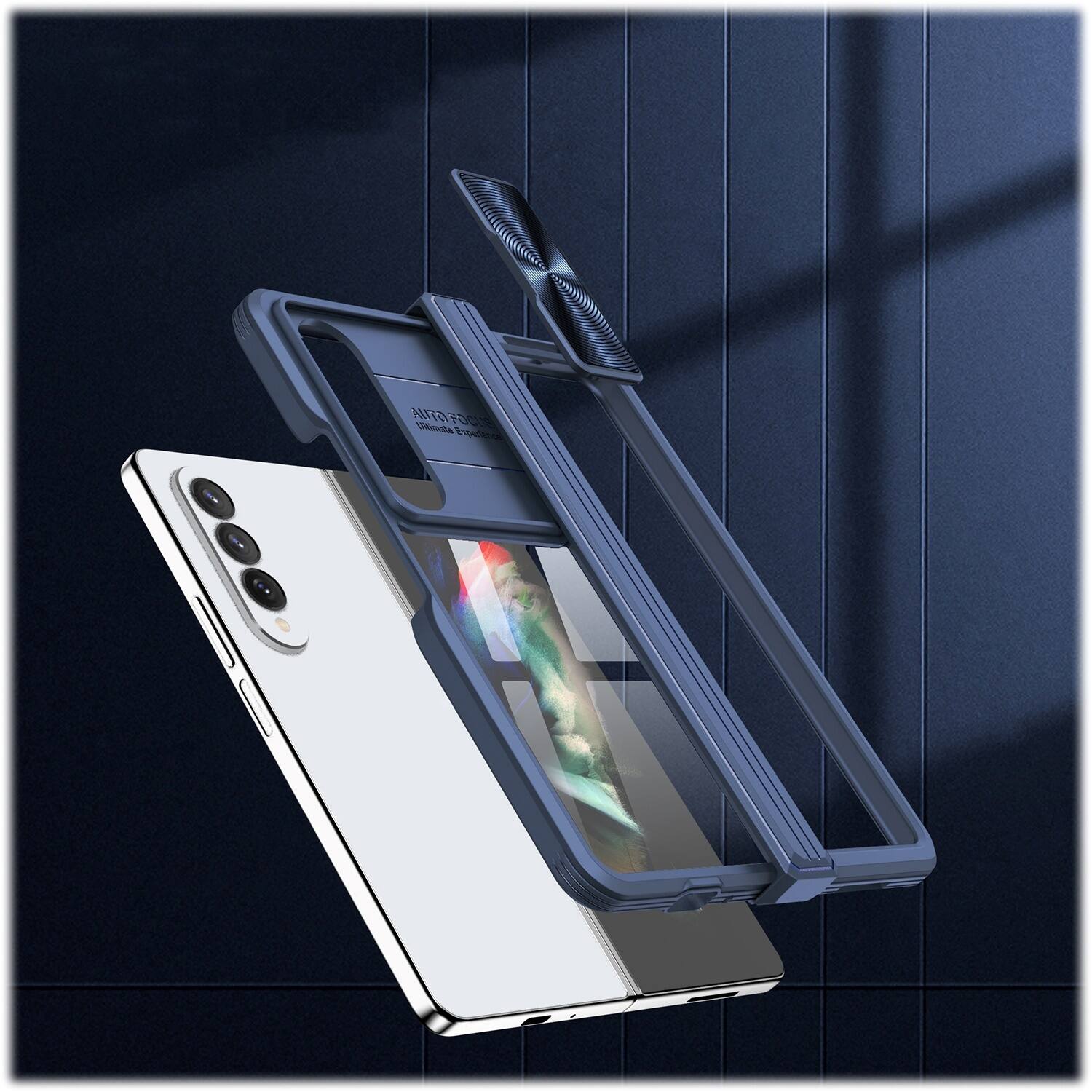 Alt View 14. SaharaCase - Full Body Case for Samsung Galaxy Z Fold4 - Blue.