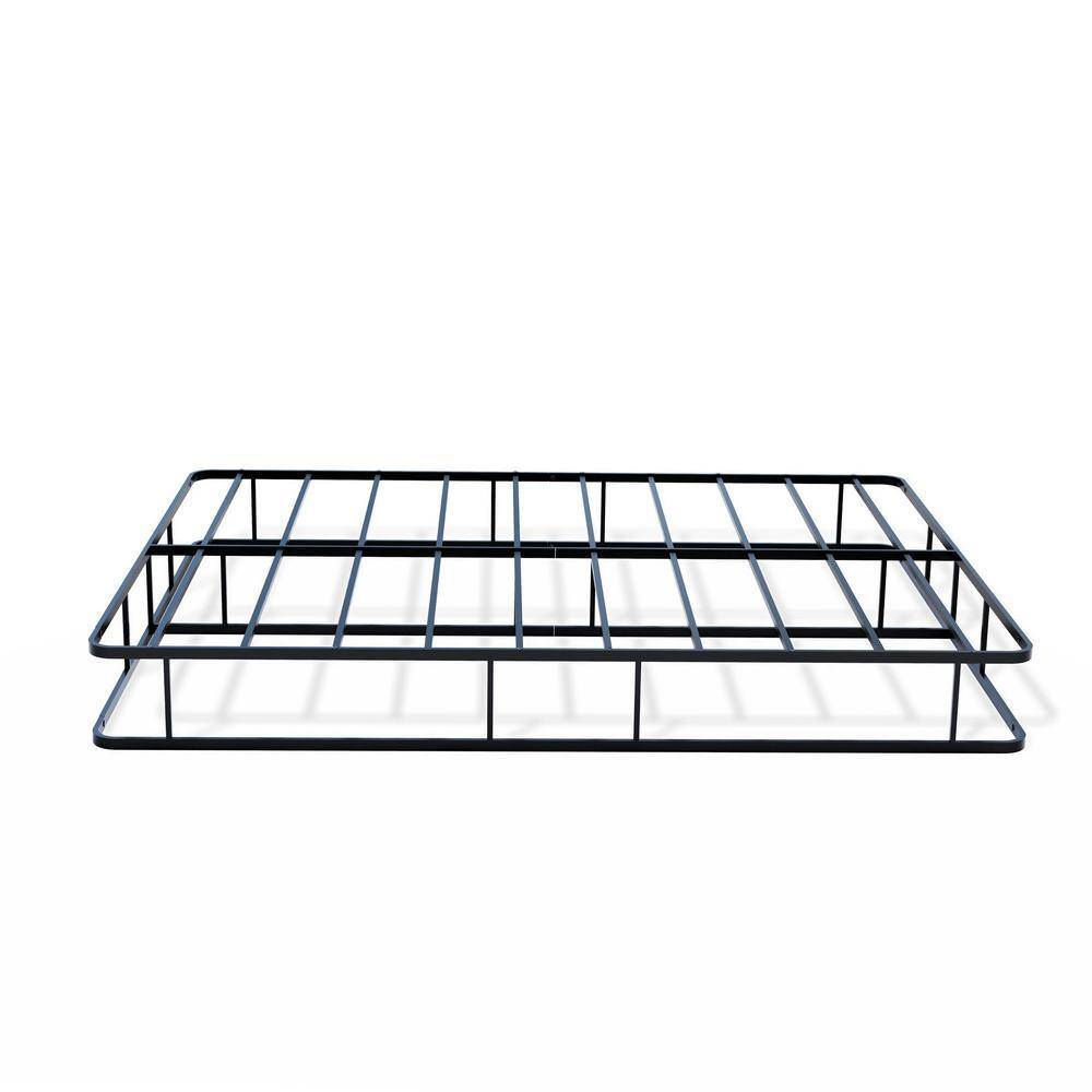 Back. East West Furniture - DHQBBLK Dothan Queen Bed Frame with Luxurious Style Headboard and Footboard - High Quality Metal Frame in Powder - Black.