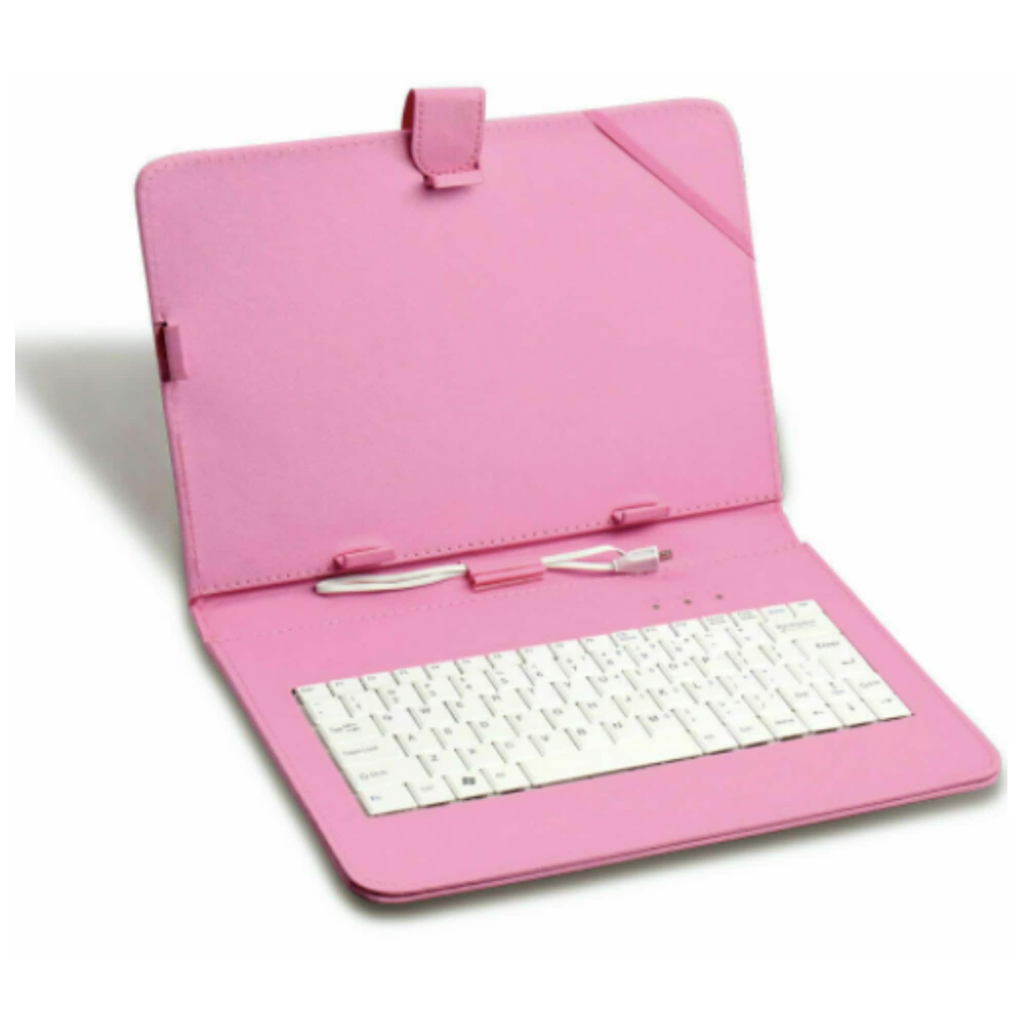 Front. Supersonic - 7" Tablet Keyboard and Case - Pink.