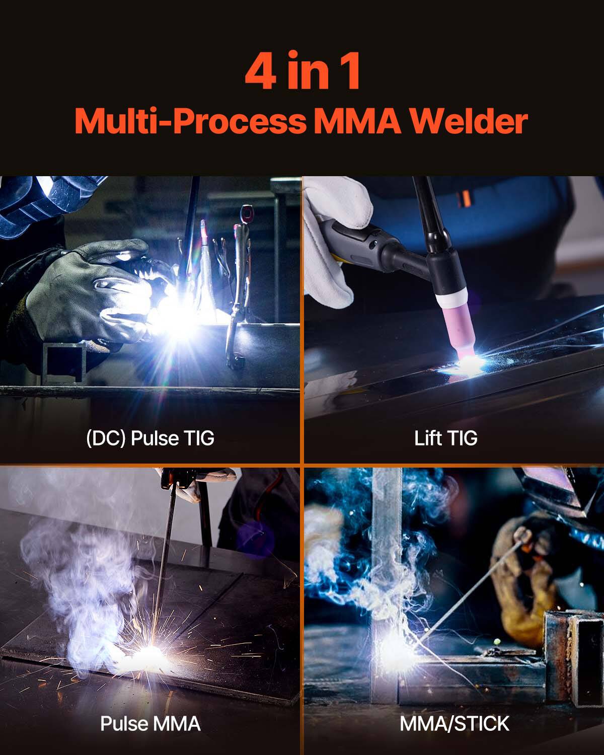 4 in 1 Multi-Process MMA Welder (DC) Pulse TIG Lift TIG Pulse MMA MMA/STICK