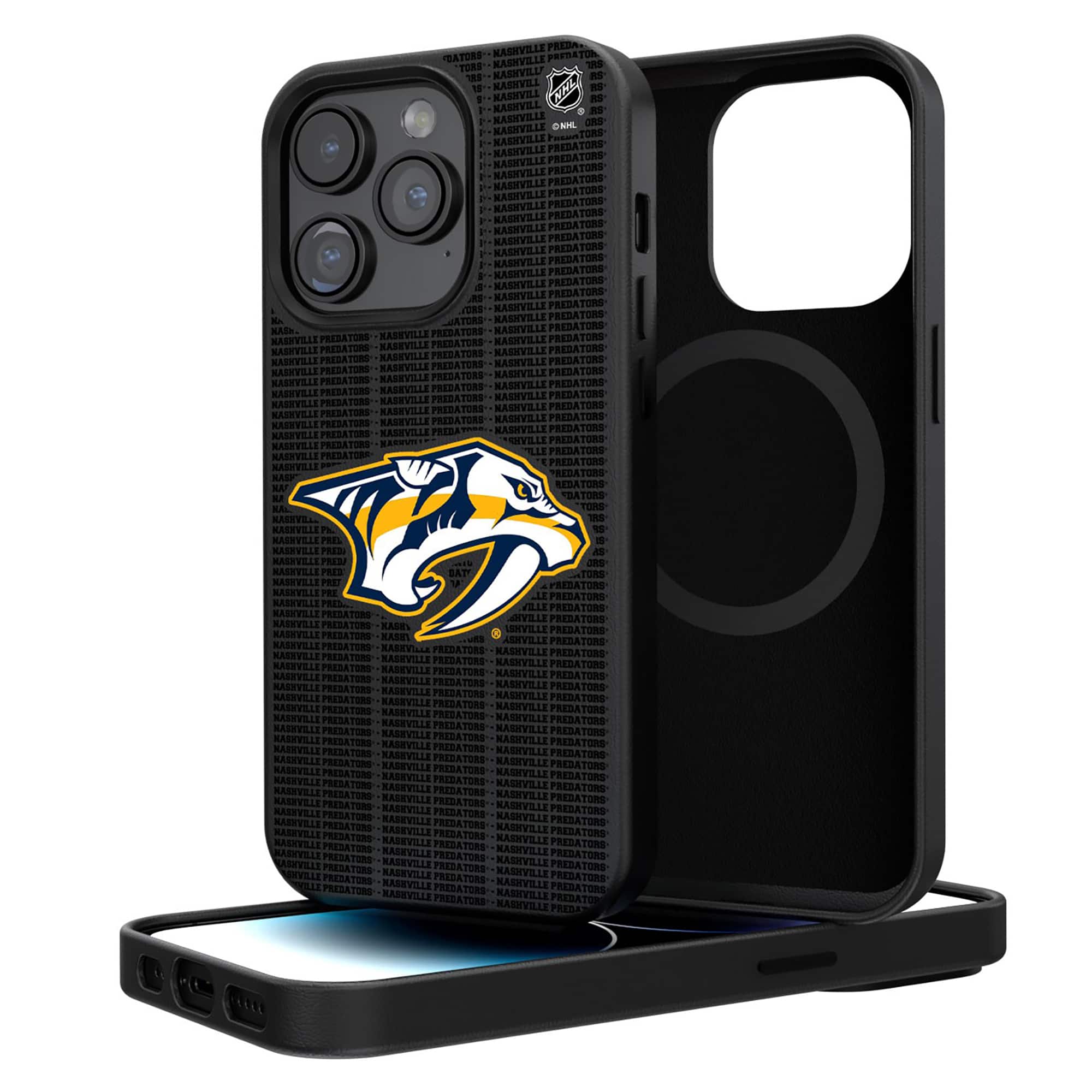 Keyscaper - NHL - Nashville Predators Primary Logo iPhone Magnetic Bump Case - 16 Pro - Black