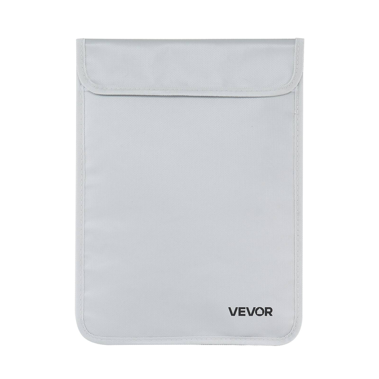 Alt View 5. VEVOR - Fireproof Document Bag, 2192 ℉ Heat Insulated Fireproof & Waterproof Bag with  Smooth Zipper, Portable File Storage - Silver Gray.