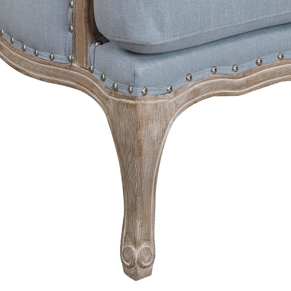 Alt View 2. FurniFact - Elegant Blue Accent Chair with Plush Cushions for Living Room Comfort - Light Blue.