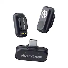 HOLLYLAND - LARK A1 Mini Duo 2-Person Wireless Microphone System with USB-C Connector - Black