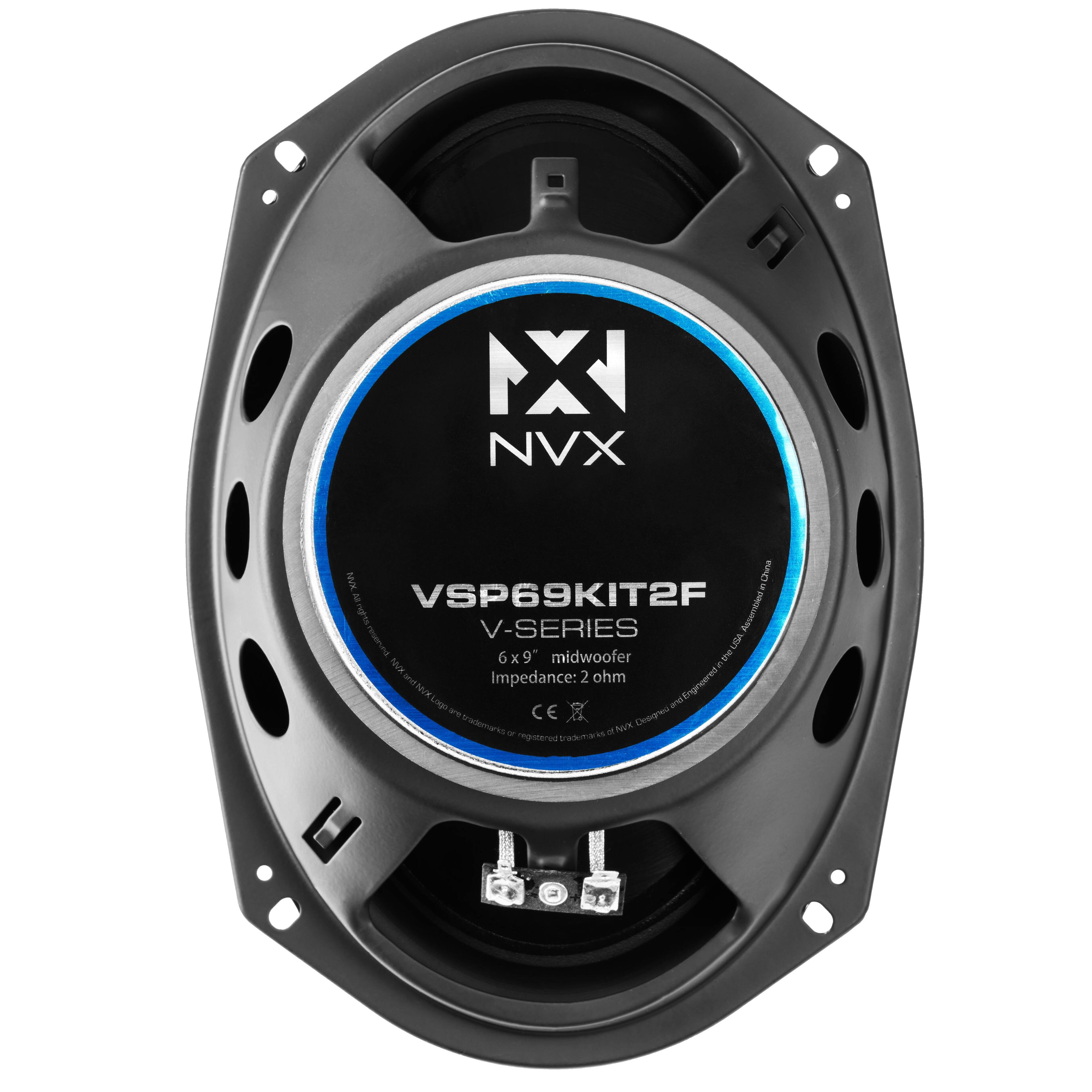 NVX VSP69KIT2F V-SERIES 6x9 midwoofer  
Impedance: 2 ohm  
Engineered in the USA  
Designed in the USA  
Made in China
