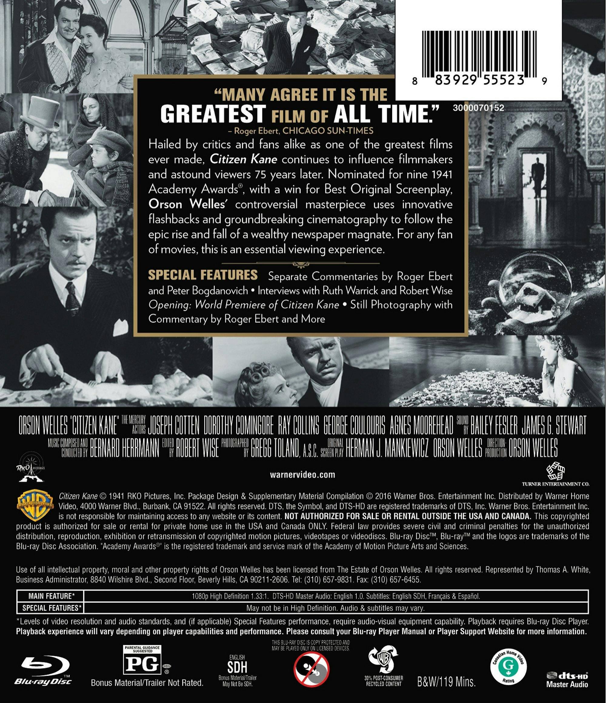 Angle. Citizen Kane (75th Anniversary Edition) [Blu-ray].