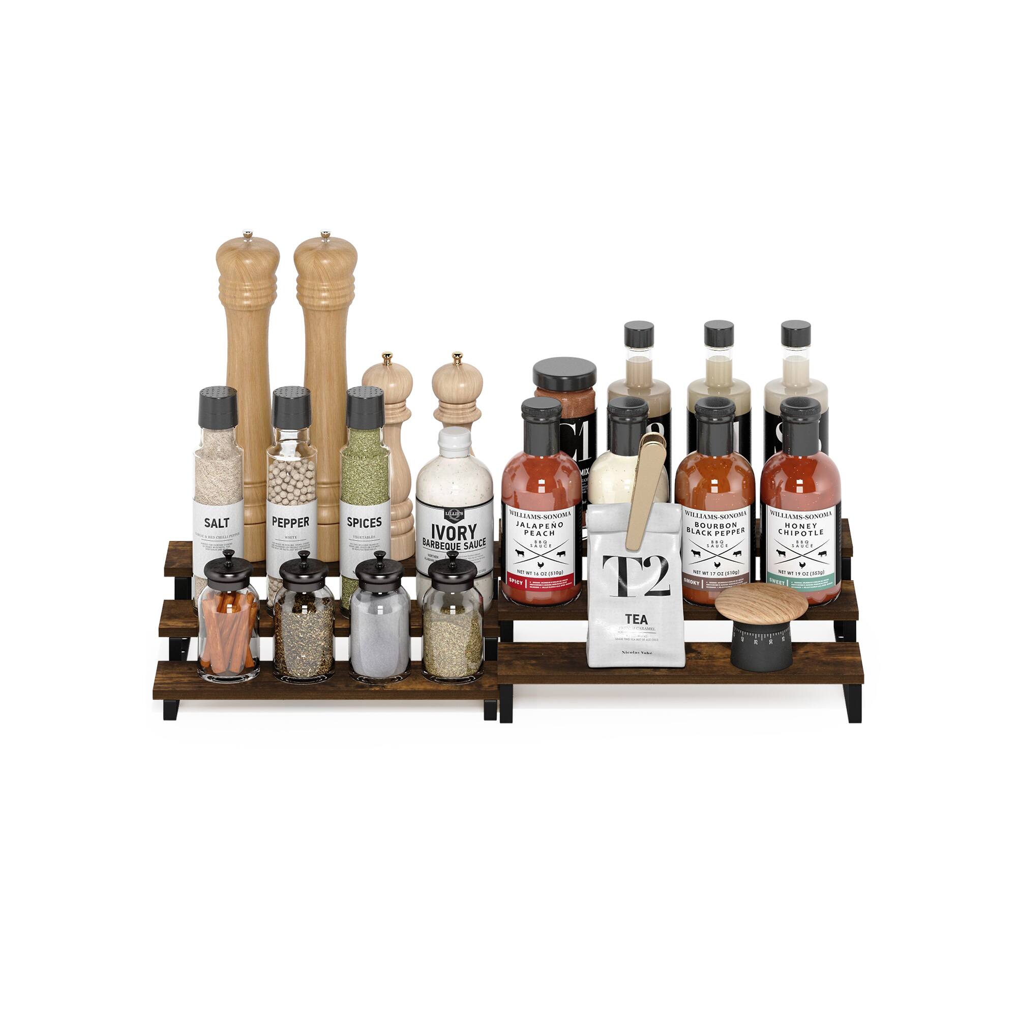 Sure, here is the corrected and grouped text from the image:

- SALT
- PEPPER
- SPICES
- IVORY
- JALAPENO
- BOURBON
- NONET
- IVORY
- PEACH
- BACK
- PERFER
- CHIPOTLE
- BARBECUE SAUCE

- T2 TEA

- WILLIAMS-SONOMA
  - BLACK PEPPER
  - CHIPOTLE
  - PEACH
  - JALAPENO
  - BOURBON
  - IVORY
  - BARBECUE SAUCE