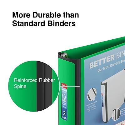More Durable than Standard Binders  
Reinforced Rubber Spine  
BETTER BIN  
Our Most Durable Binder  
540  
2 Inch