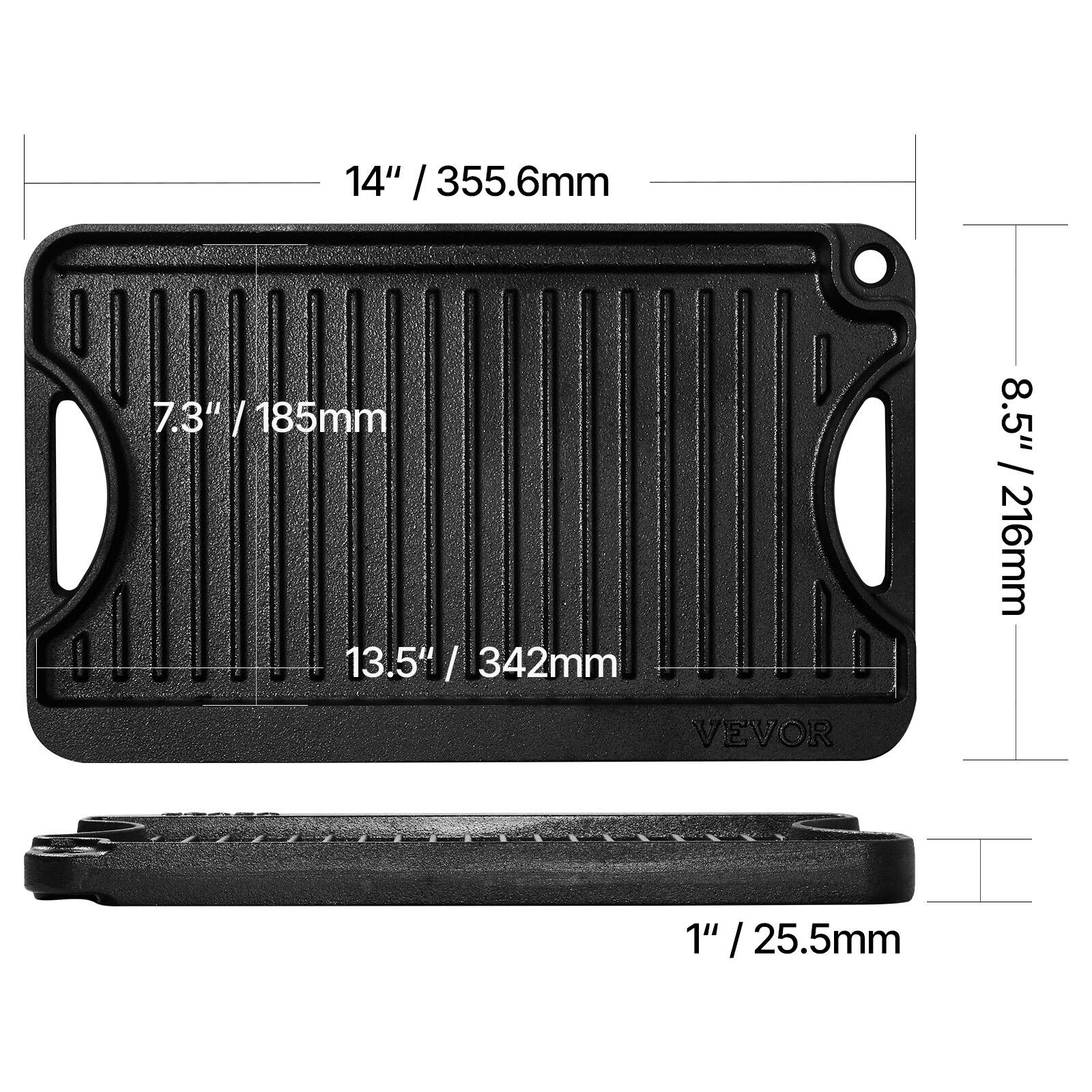 14" / 355.6mm, 7.3" / 185mm, 13.5" / 342mm, 8.5" / 216mm, 1" / 25.5mm, VEVOR