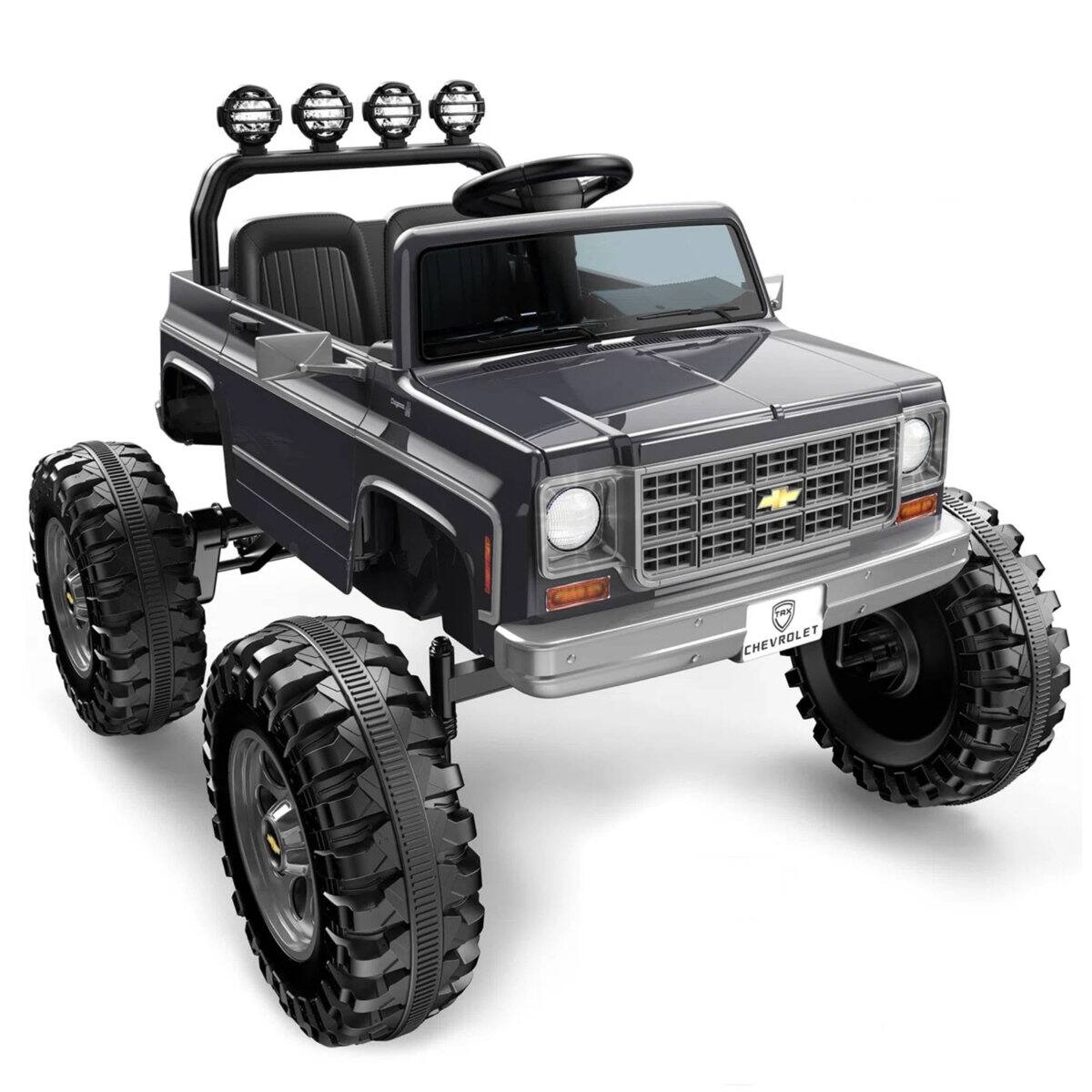 Alt View 8. Wisairt - Licensed Chevrolet Cheyenne 24V Ride-On Truck, 2-Seater with Parent Remote - Gray.