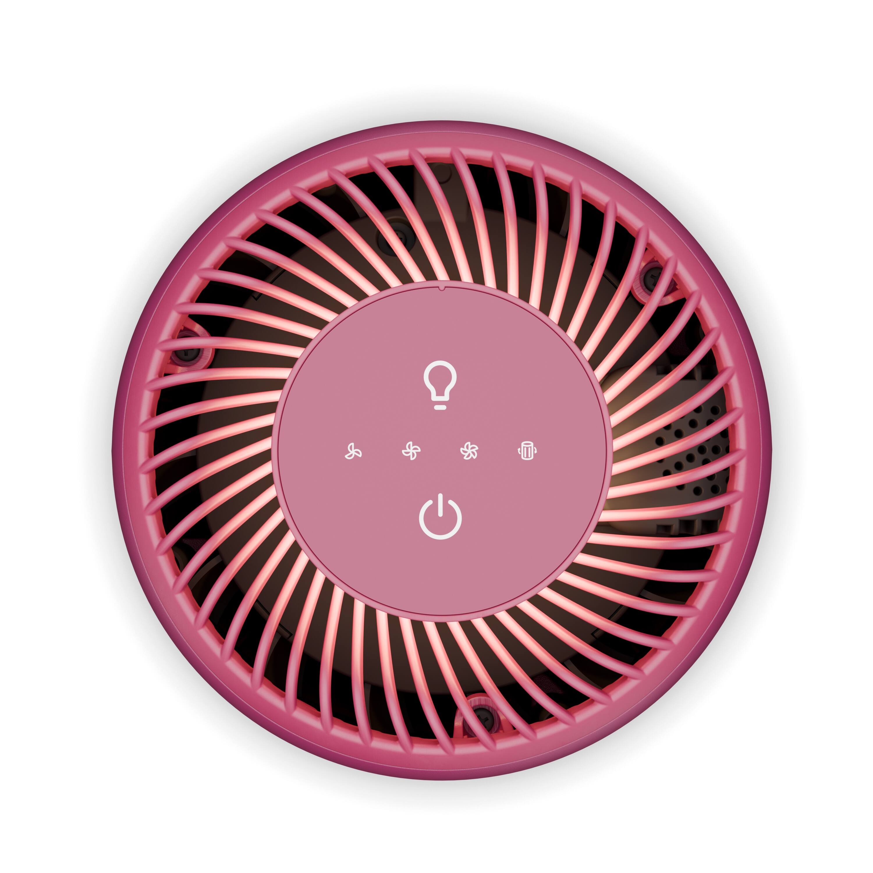 Alt View 4. Levoit - Core Mini with Night Light, 254 sq ft - Maroon.