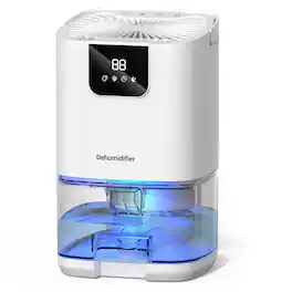 Cluzine - Smart Dehumidifier with Auto Defrost, 10-Color Light & 1000ml Tank