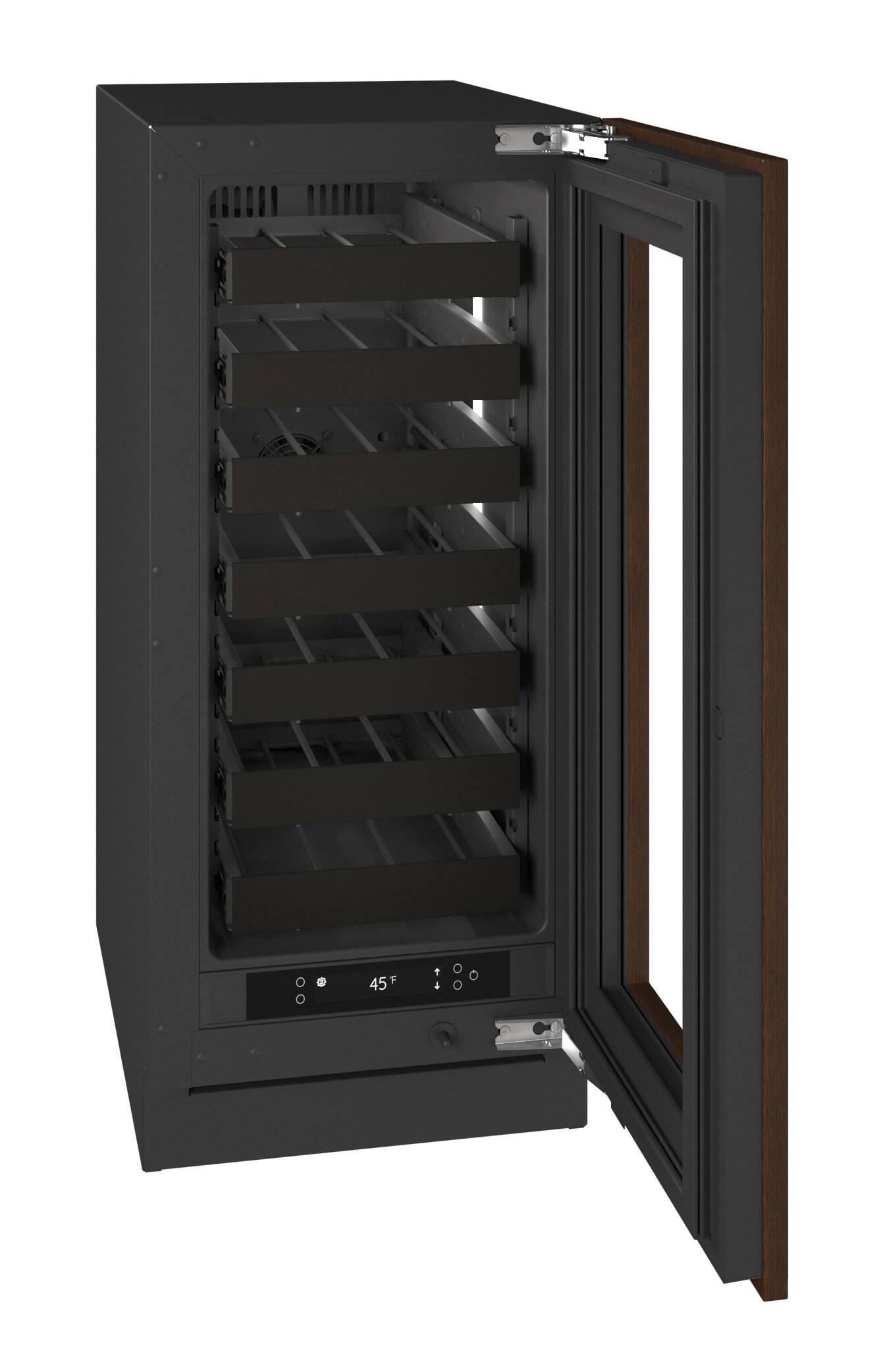 Alt View 1. U-Line - U-Line 15"W. 2.8 Cu.Ft. Built-In Wine Refrigerator-Panel Ready Frame/Glass - Integrated Frame.