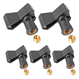 5 CORE - Microphone Clip Holder 5 Pieces with Screw Adapters 5/8 to 3/8 Inch-MC 04 5PCS