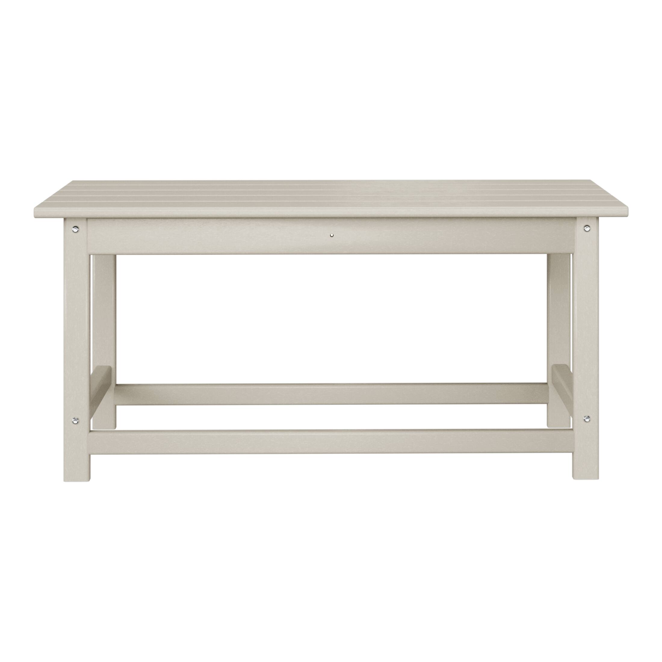 Front. WestinTrends - WestinTrends Malibu 35" length outdoor Coffee table for Adirondack chair - Sand.