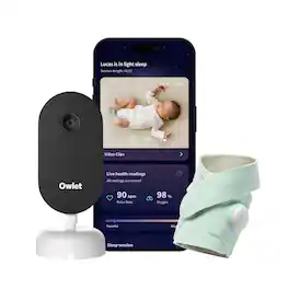 Owlet - Dream Duo (Gen 3) – All-in-One Smart Baby Monitoring with Sock & 2K HD Cam - Mint