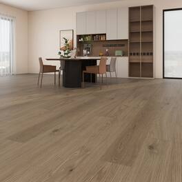 Dotfloor - Superoak SEKET Laminate Flooring - 48"x7.7" Planks, 8 Planks/Box (20.56 sq ft/Box), 12mm Thick, AC4 Wear Rating - Plain Driftwood