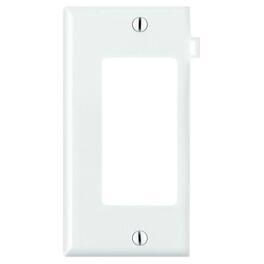 Leviton - 1 gang Thermoplastic Nylon Decorator Sectional End Wall Plate 1 pk - White