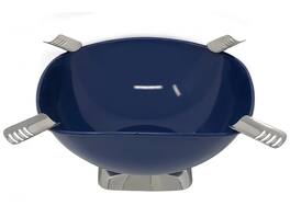 Prestige - Smokin Ash' Quadrangle Cigar Ashtray (Blue) - Gloss Metallic Blue Finish