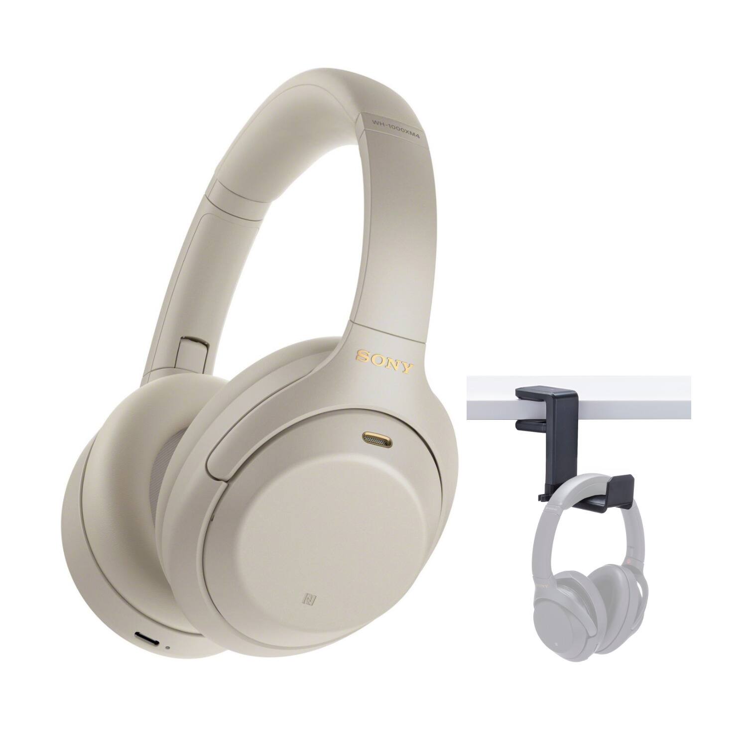 The image features a pair of Sony headphones.