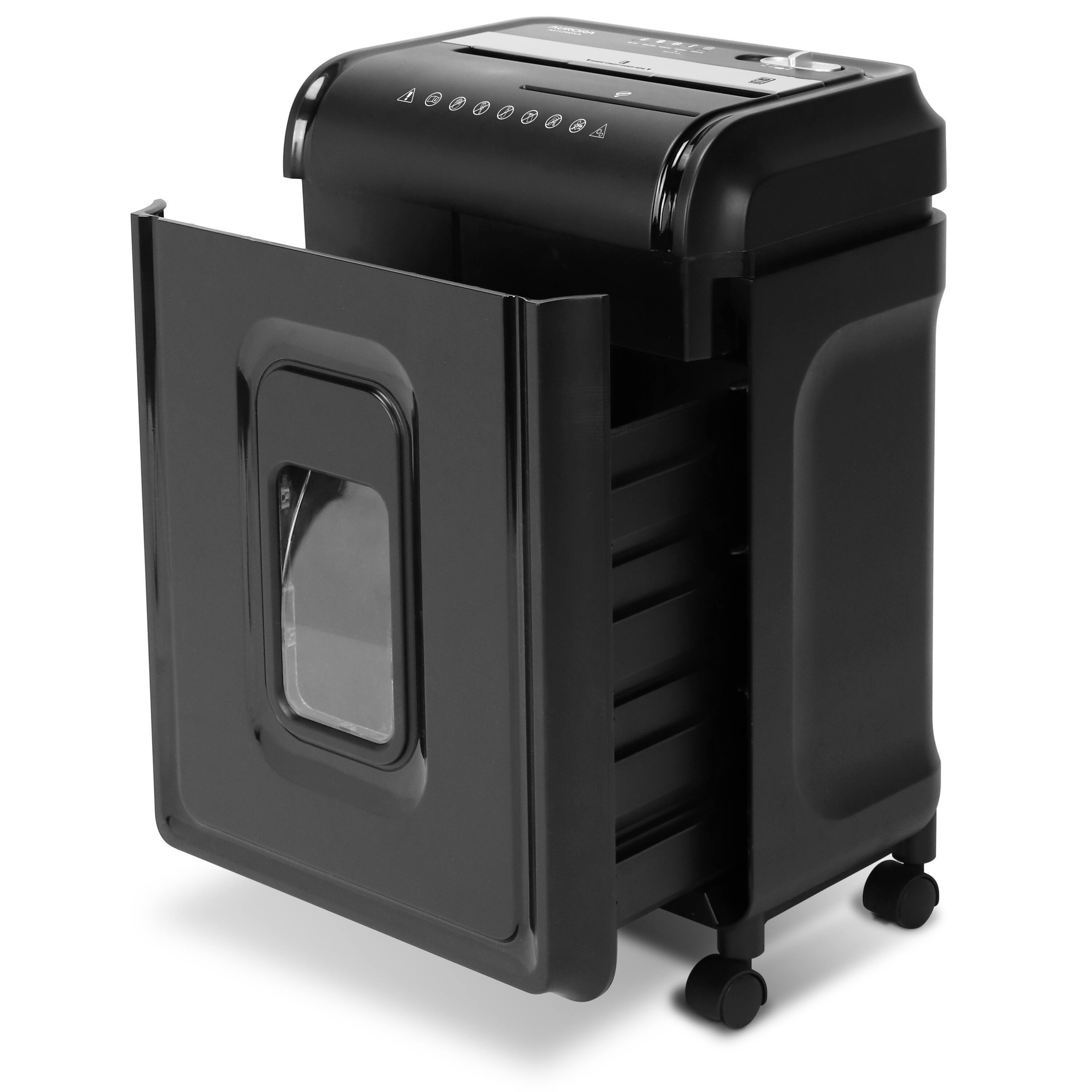 Alt View 1. Aurora - Aurora AU1260XA Anti-Jam 12-Sheet Crosscut Paper and CD Shredder / 4 Gallon Pullout Basket Shredder - Black.