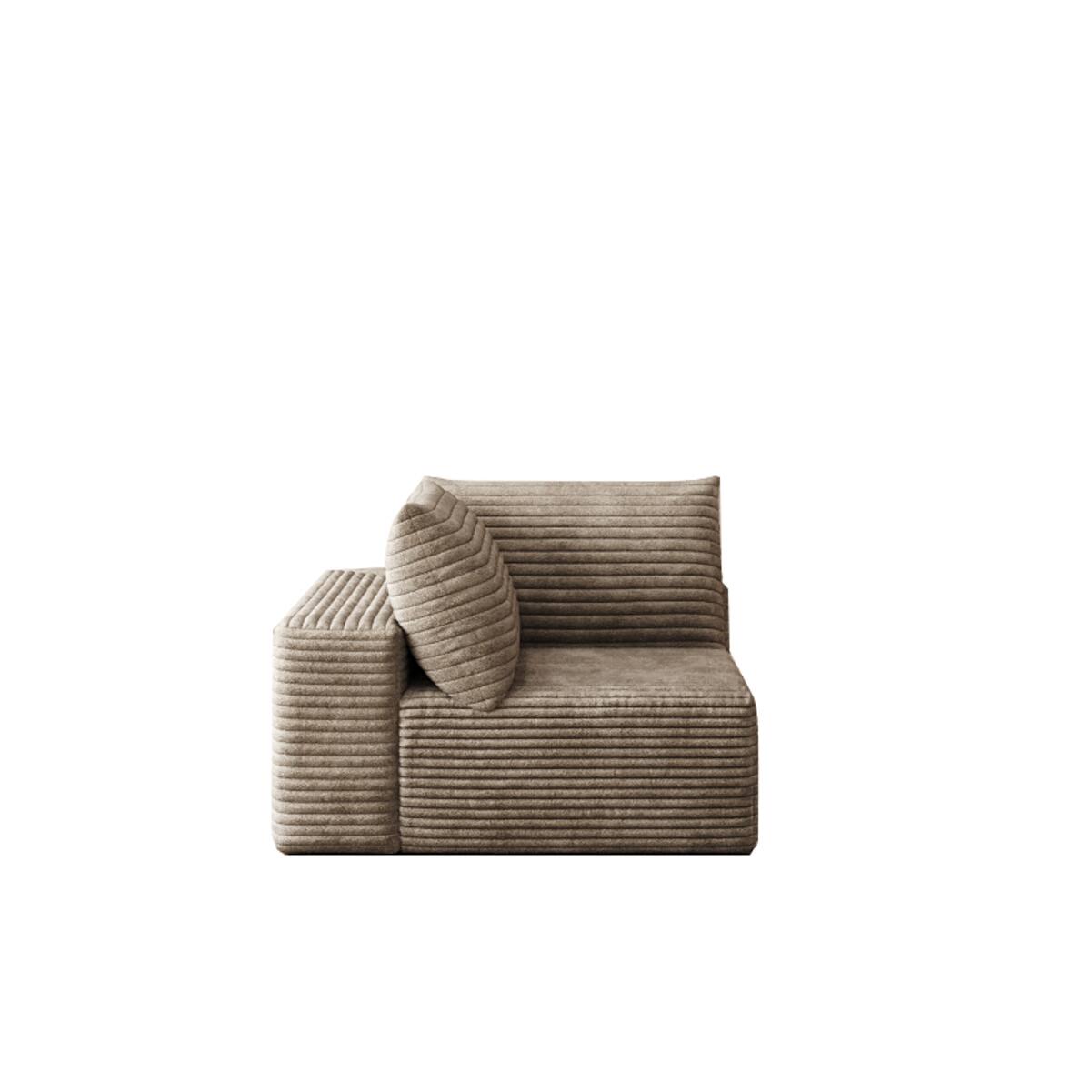 Back. Ropilly - Ropilly Modular Sectional Sofa, Deep Seat Camel Fabric Sofa with Plush Corduroy Fabric, No Assembly - Camel.