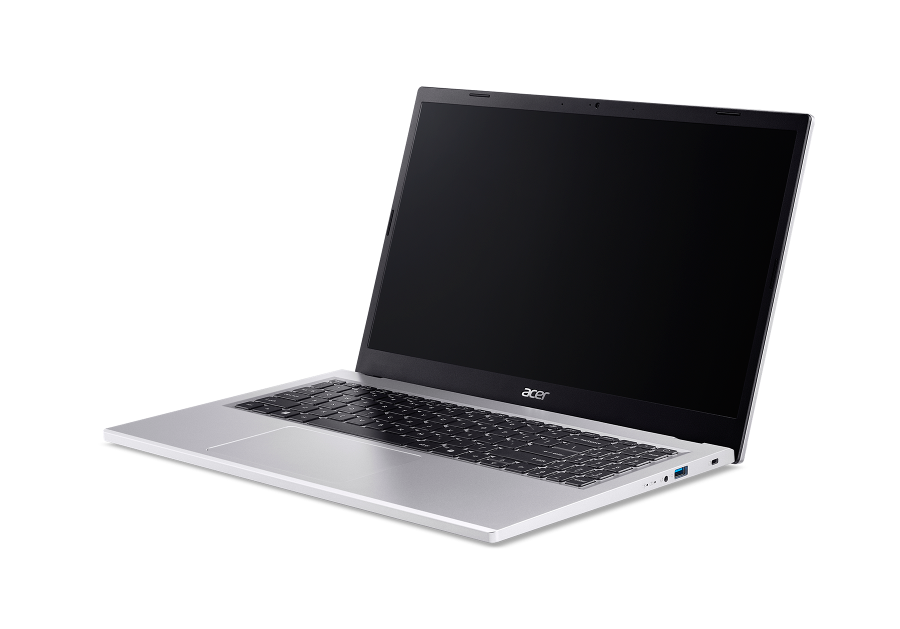 Left. Acer - Aspire Go 15 AI Ready Laptop – 15.6" FHD IPS Touch Intel Core i5-13420H 16GB DDR5 1TB SSD W11H AG15-71PT - Silver.