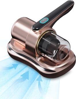 Cluzine - Cordless Mite Remover, UV Light, 2-Speed Suction for Bedding & Furniture