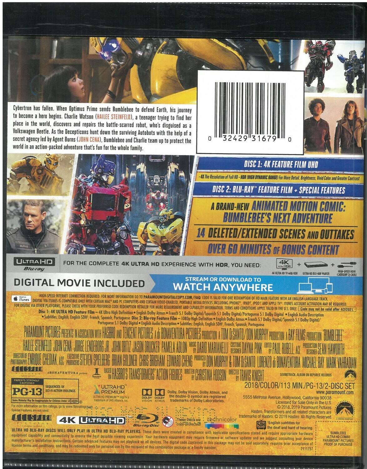 Alt View 1. Bumblebee   - 4K Blu-Ray.