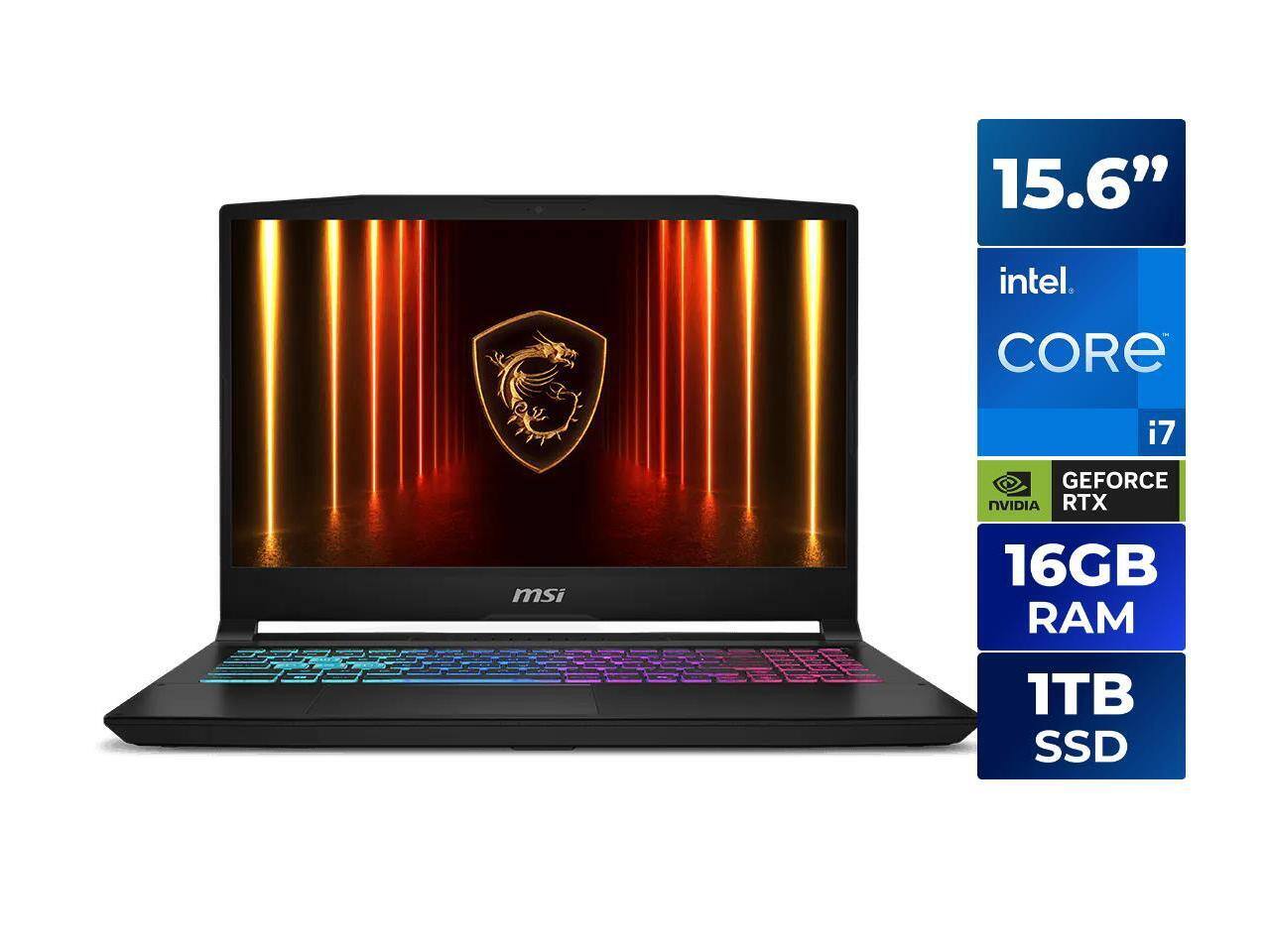 15.6"  
Intel Core i7  
NVIDIA GeForce RTX  
MSI  
16GB RAM  
1TB SSD
