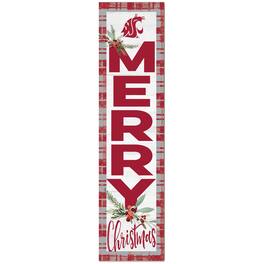 Jardine - Washington State Cougars 12'' x 48'' Outdoor Christmas Leaner - White