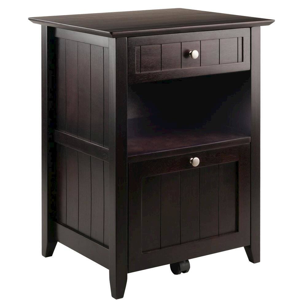 Front. FurniFact - Filing Cabinet - Coffee.