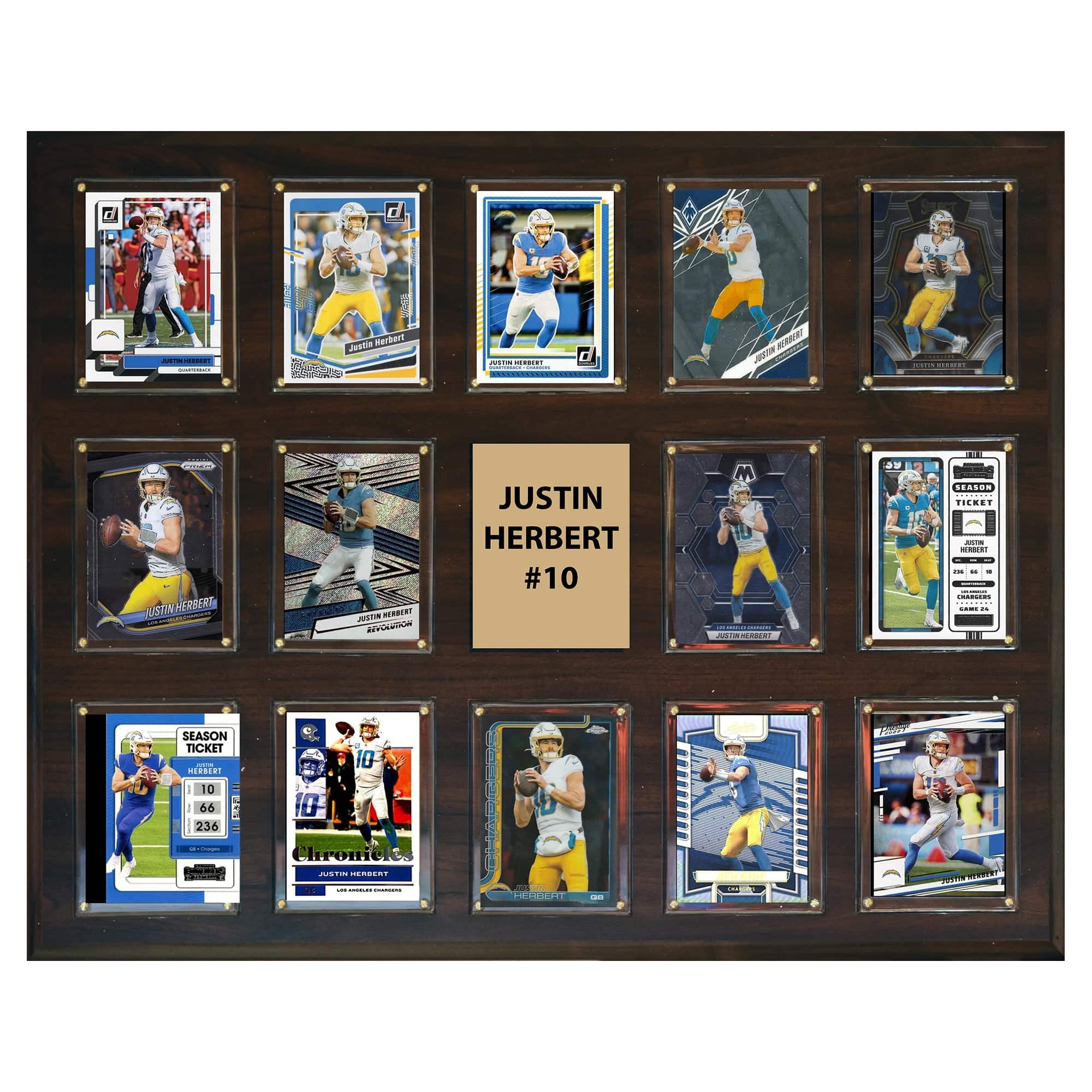 "C&I Collectibles - Justin Herbert Los Angeles Chargers 16"" x 20"" Trading Card Plaque - Multicolor" price history on PriceWatchPro