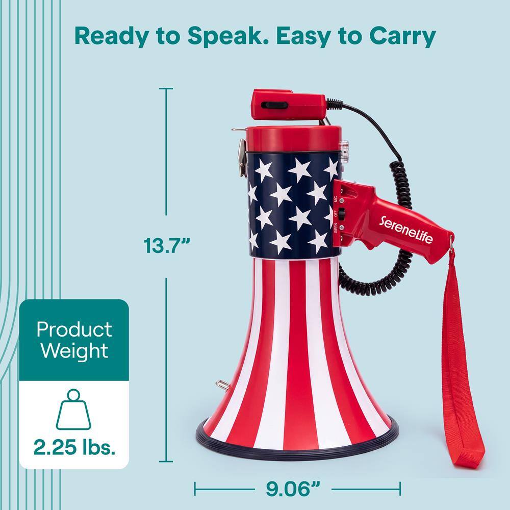 Ready to Speak. Easy to Carry

13.7"

Serenelife

Product Weight
2.25 lbs.

9.06"
