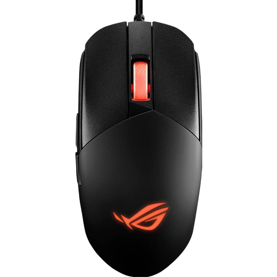Alt View 2. ASUS - Asus ROG Strix Impact III P518 Gaming Mouse - Optical - Cable - Black - USB 2.0 Type A - 12000 dpi - 5 Programmable - Black.