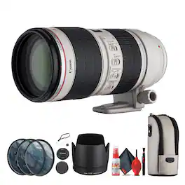 Canon - EF 70-200mm f/2.8L IS II USM Lens | Pro-Level Telephoto Zoom for Sports, Wildlife & Portrait (International Model) - Black