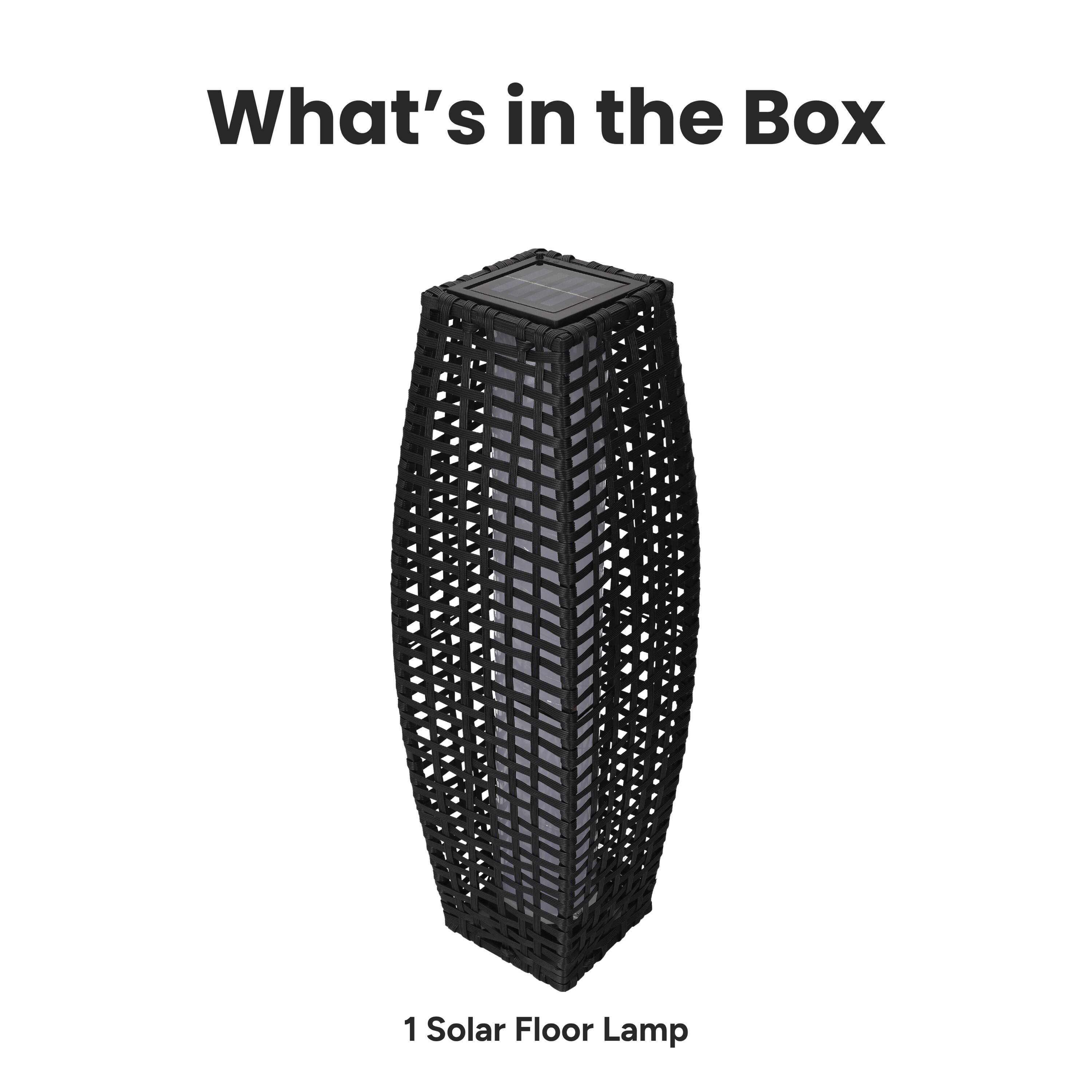 What's in the Box

1 Solar Floor Lamp