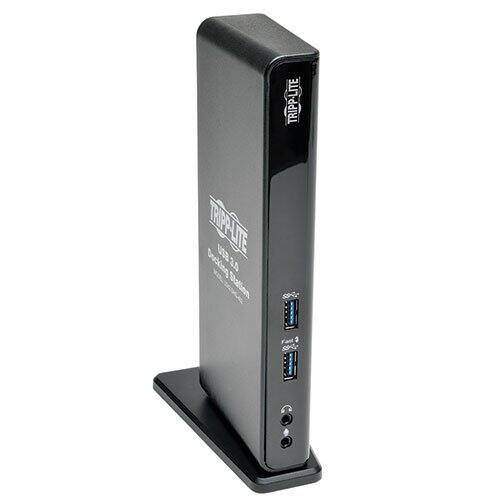 Front. Tripp Lite - Docking Station - For Notebook - USB - 6 X USB Ports - Network [RJ-45] - HDMI - DVI - Black (U342-DHG-402).