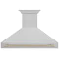 ZLINE Autograph Edition - 48 inches - Externally Vented - Wall Range Hood - Satin Stainless Steel