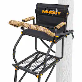 Muddy - The Skybox Deluxe 20 Ft Hunting Ladderstand, 1 Person Climbing Tree Stand - Black