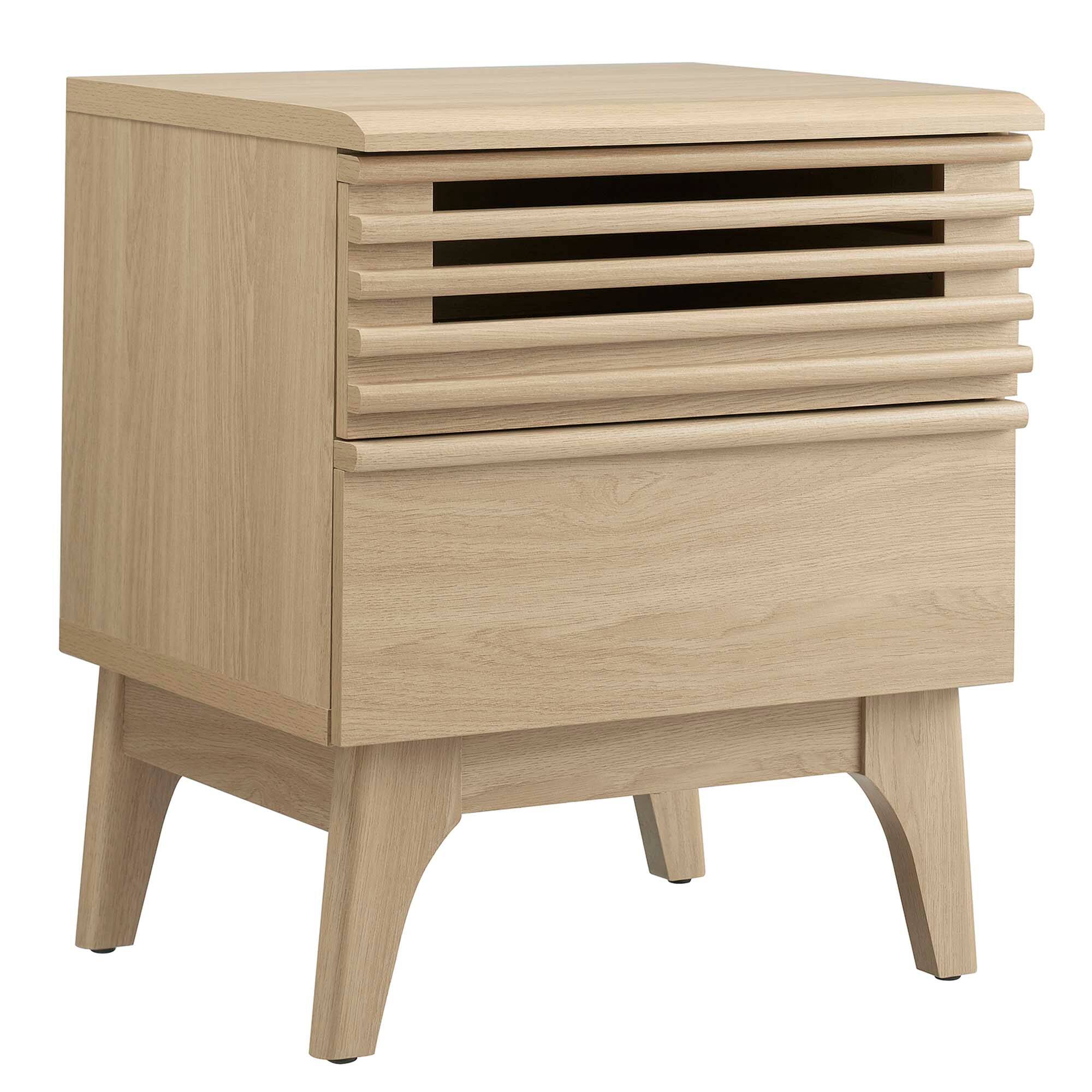 Angle. Modway - Render Nightstand by Modway - Oak.