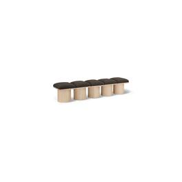 Meridian Furniture - Pavilion Boucle Fabric Bench - Brown