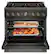 Alt View 2. KitchenAid - 5.1 Cu. Ft Commercial Gas Range with No Preheat Air Fry Mode and 6 Burner - Black Ore.