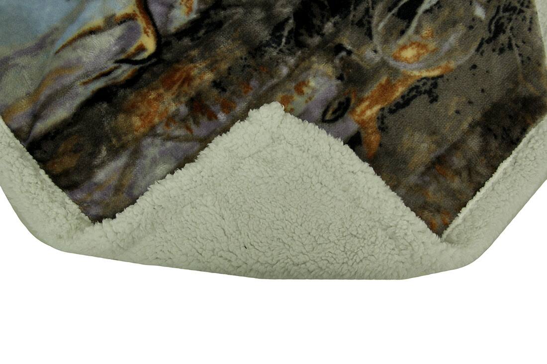 Alt View 1. Zeckos - Sherpa Hunter Trophies Silk Touch Throw Blanket 60 Inches By 50 Inches - Multicolored.