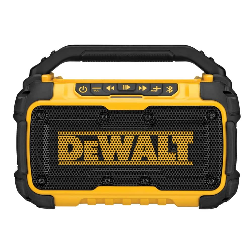 Dewalt - 20V MAX Bluetooth Speaker with 100 ft Range, Phone Holder, and 8-10 Hour Runtime, DCR010