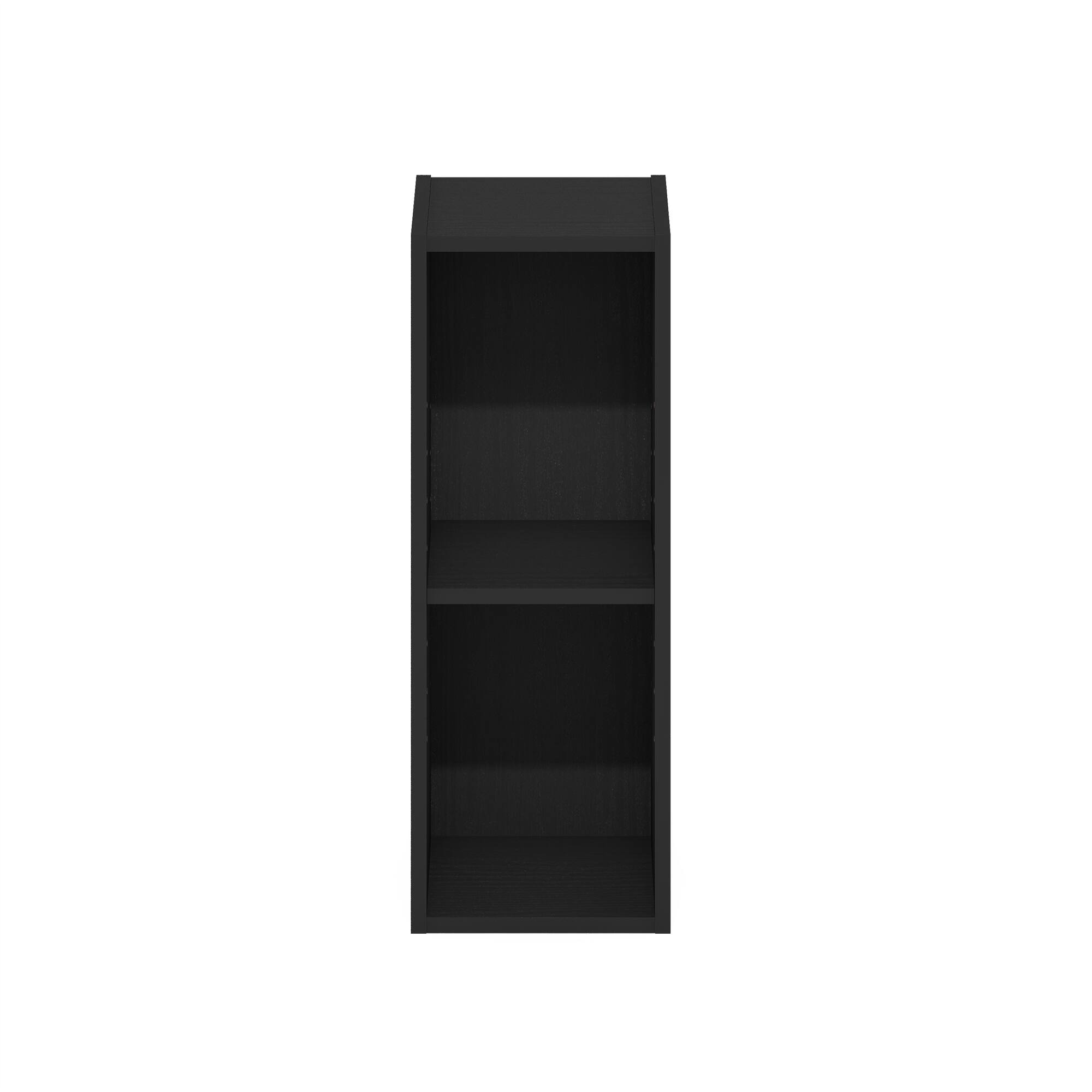 Alt View 6. Furinno - FULDA Book Shelf, 2-Tier Narrow Storage Cabinet, Bookcase with 8-In Width Storage Shelf, 9.3 x 7.9 x 21.2 - Blackwood.