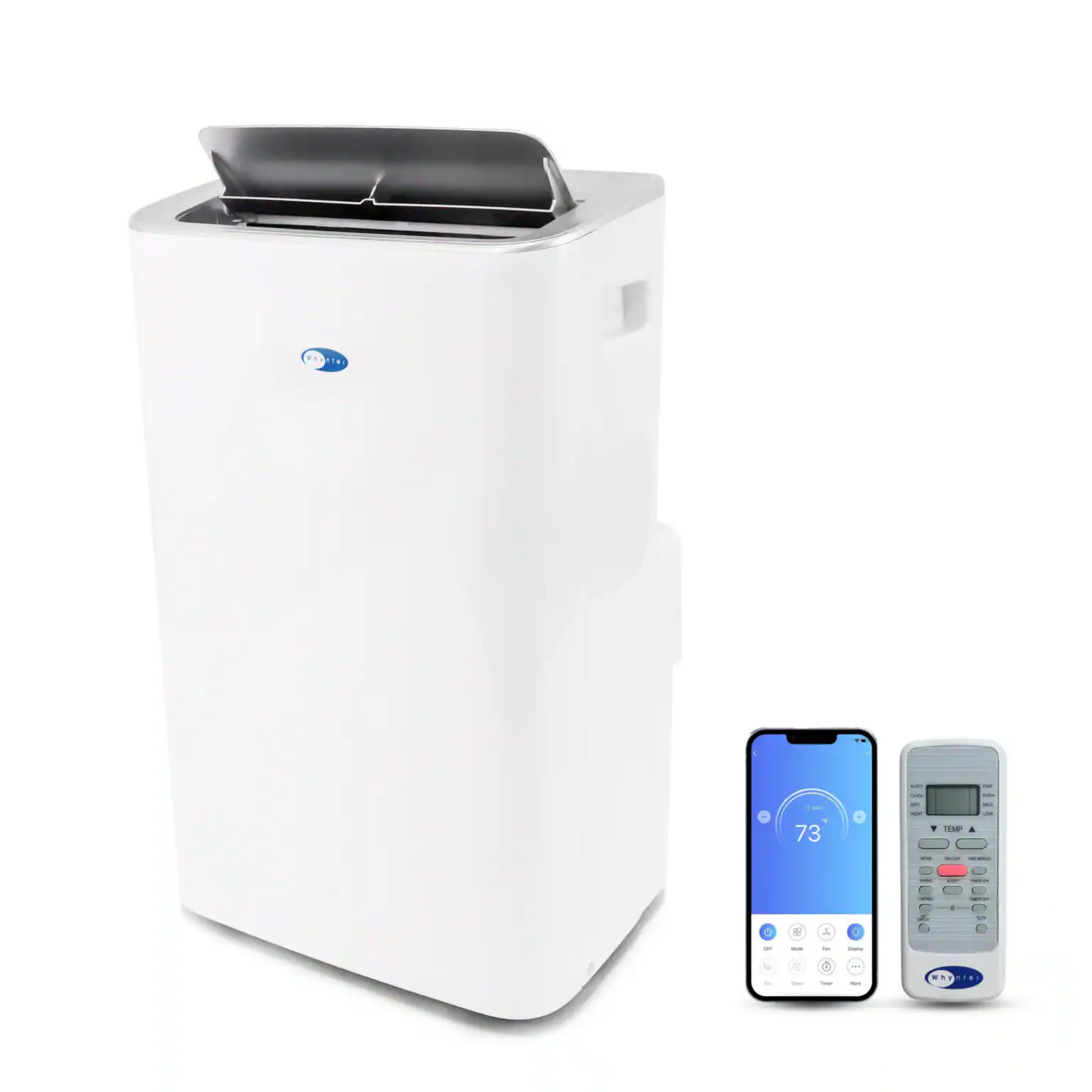 Whynter - 13500 BTU (ASHRAE) 10000 BTU (SACC) MultiCool Smart Wi-Fi Portable Air Conditioner, Dehumidifier and Heating - White