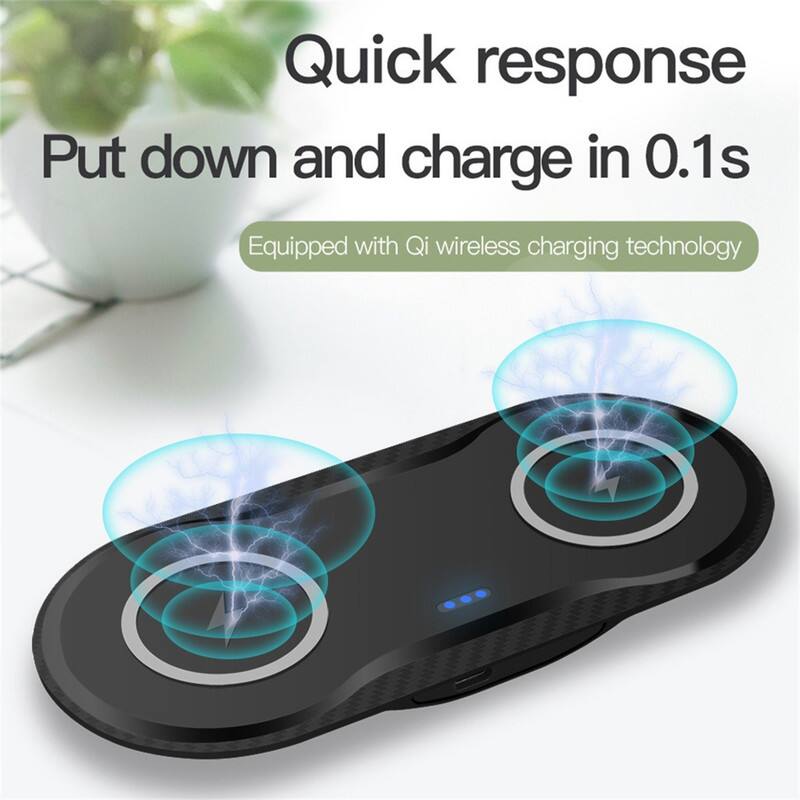 Quick response  
Put down and charge in 0.1s  
Equipped with Qi wireless charging technology