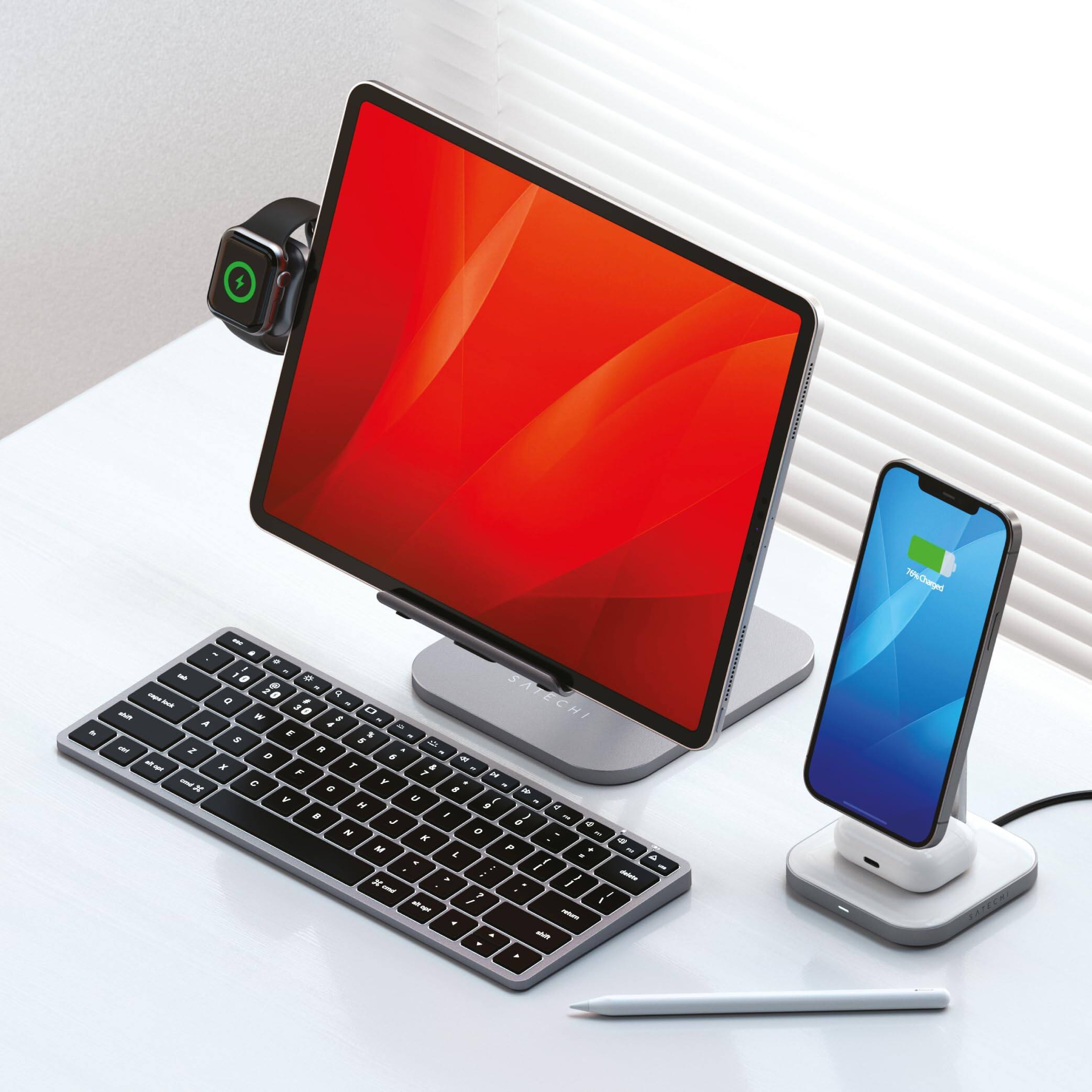 Alt View 3. COTTAGE - Slim X1 Backlit For Illuminated Keys Multi device Sync Macbook Air pro M5 m4 Ipad M5 m4 m3 Mini Imac Space - Space Gray.